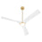 Oxygen Lighting Ridley 58" Ceiling Fan, Aged Brass/White Blades