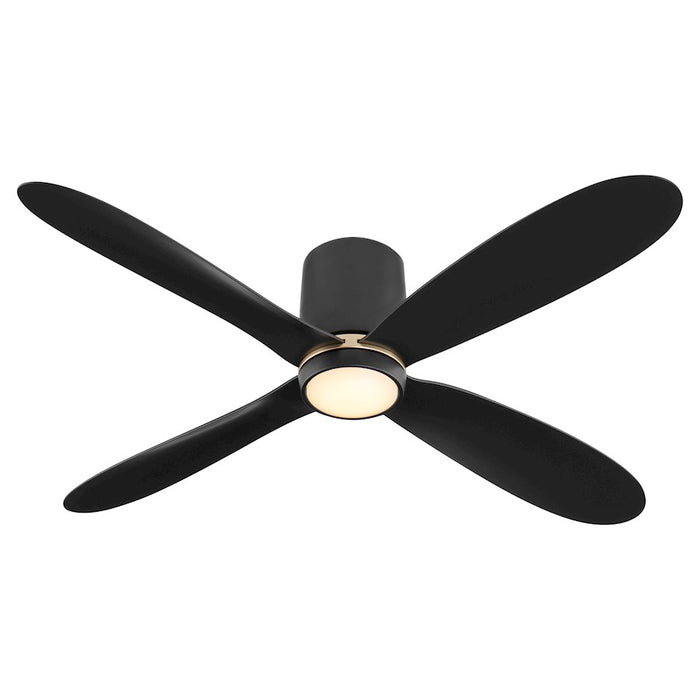 Oxygen Lighting Myriad 56" Hugger Ceiling Fan, Black/Aged Brass