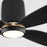 Oxygen Lighting Myriad 56" Hugger Ceiling Fan, Black/Aged Brass