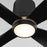 Oxygen Lighting Myriad 56" Hugger Ceiling Fan, Black/Aged Brass