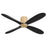 Oxygen Lighting Myriad 56" Hugger Ceiling Fan, Aged Brass/Black - 3-124-40