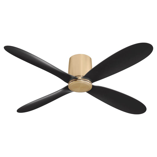 Oxygen Lighting Myriad 56" Hugger Ceiling Fan, Aged Brass/Black - 3-124-40