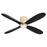 Oxygen Lighting Myriad 56" Hugger Ceiling Fan, Aged Brass/Black