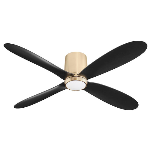 Oxygen Lighting Myriad 56" Hugger Ceiling Fan, Aged Brass/Black