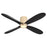 Oxygen Lighting Myriad 56" Hugger Ceiling Fan, Aged Brass/Black