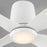 Oxygen Lighting Myriad 56" Hugger Ceiling Fan, White/Aged Brass