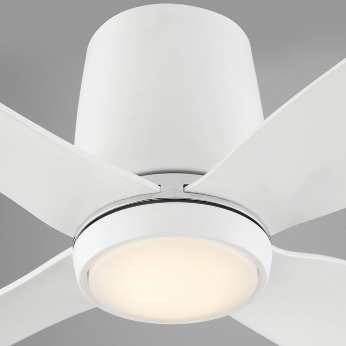 Oxygen Lighting Myriad 56" Hugger Ceiling Fan, White/Aged Brass