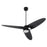 Oxygen Lighting Xega 1 Light 3 Blade 60" Ceiling Fan, Black