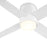 Oxygen Lighting Oslo Hugger 44" Ceiling Fan, White