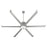 Oxygen Lighting Enorme 78" Ceiling Fan, Classic Nickel