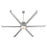 Oxygen Lighting Enorme 78" Ceiling Fan, Classic Nickel