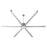 Oxygen Lighting Enorme 100" Ceiling Fan, Classic Nickel