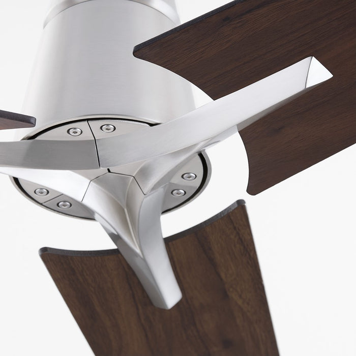 Oxygen Lighting Halcyon 56" 3Bld Fan, Satin Nickel