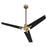 Oxygen Lighting Halcyon 56" 3Bld Fan, Aged Brass - 3-131-40