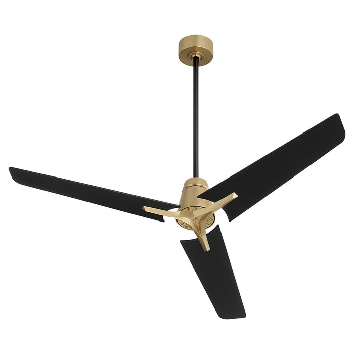 Oxygen Lighting Halcyon 56" 3Bld Fan, Aged Brass - 3-131-40