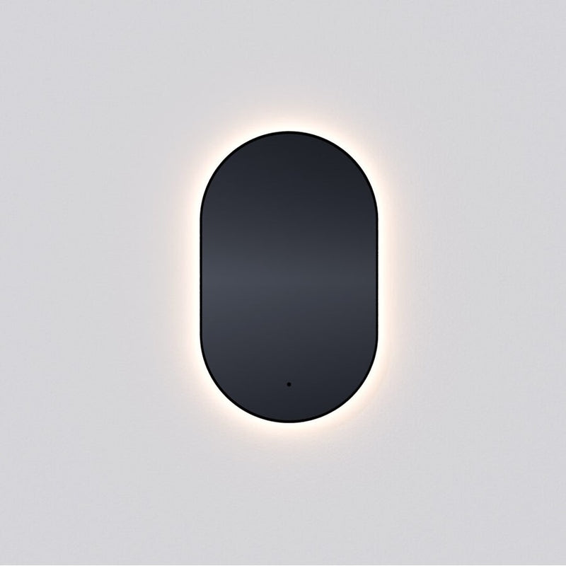 Oxygen Lighting Argo 22X48 Capsule LED Mirror, Black - 3-1402-15