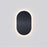 Oxygen Lighting Argo 22X48 Capsule LED Mirror, Black - 3-1402-15