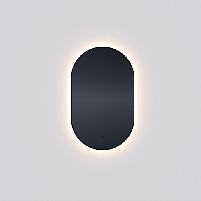 Oxygen Lighting Argo 22X48 Capsule LED Mirror, Black - 3-1402-15
