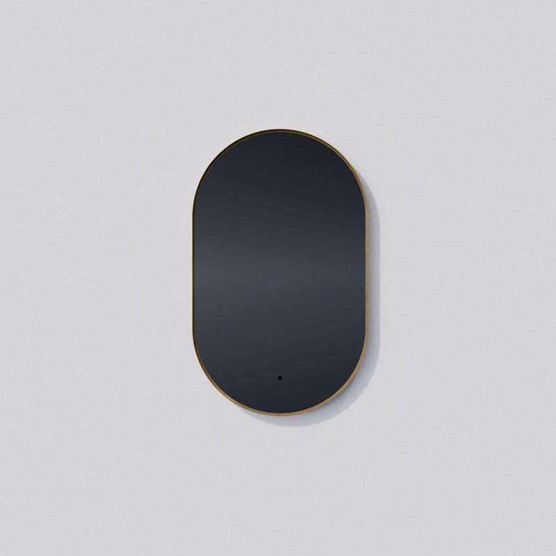 Oxygen Lighting Argo 22X48 Capsule LED Mirror, Black