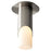 Oxygen Lighting Ellipse Sm Glass 2700K Ceiling Mount, Satin Nickel