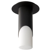 Oxygen Lighting Ellipse Sm Glass 3500K Ceiling Mount, Black - 3-353-35115