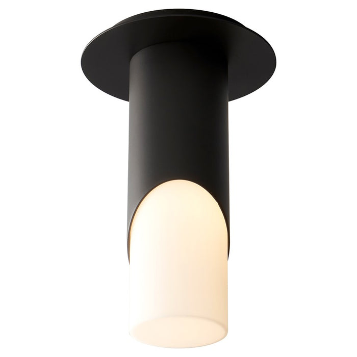 Oxygen Lighting Ellipse Sm Glass 3500K Ceiling Mount, Black