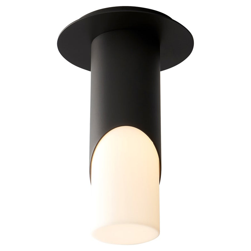 Oxygen Lighting Ellipse Sm Acrylic 3500K Ceiling Mount, Black