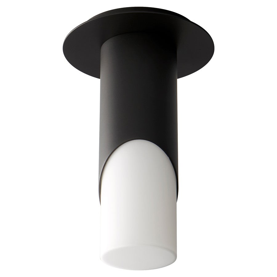 Oxygen Lighting Ellipse Sm Glass 4000K Ceiling Mount, Black - 3-353-40115