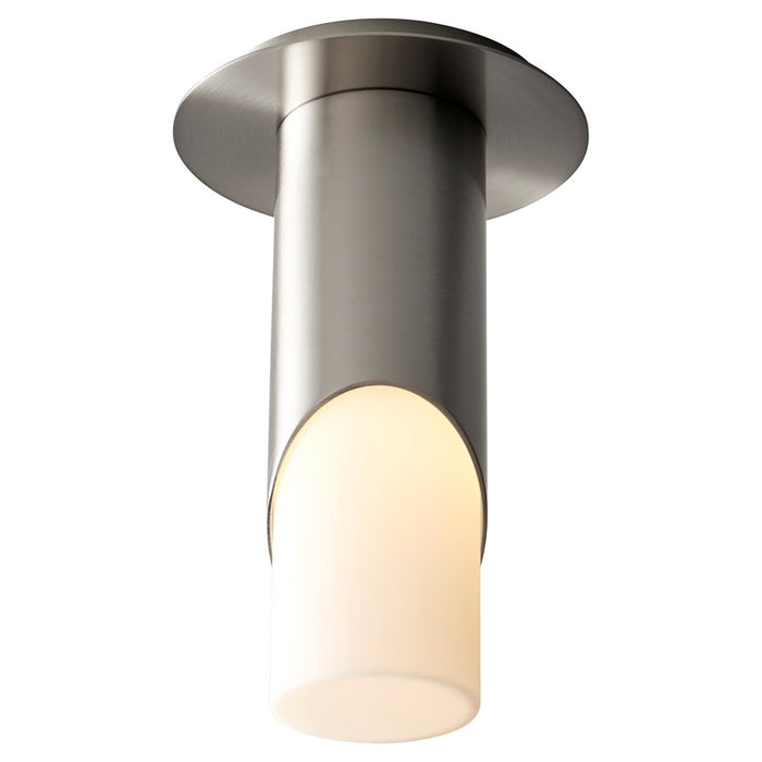 Oxygen Lighting Ellipse Sm Glass 4000K Ceiling Mount, Satin Nickel