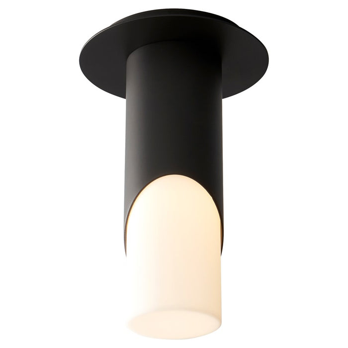 Oxygen Lighting Ellipse Sm Acrylic 4000K Ceiling Mount, Black