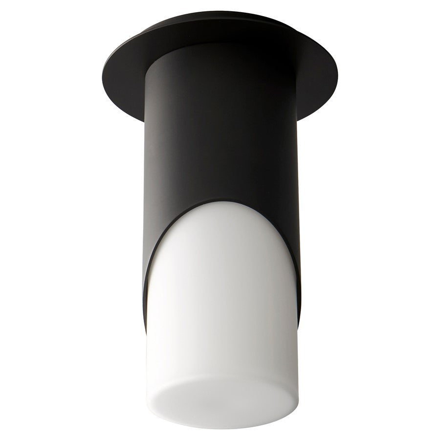 Oxygen Lighting Ellipse Lg Glass 2700K Ceiling Mount, Black - 3-354-27115