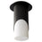 Oxygen Lighting Ellipse Lg Acrylic 2700K Ceiling Mount, Black - 3-354-27215