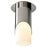 Oxygen Lighting Ellipse Lg Glass 4000K Ceiling Mount, Pol Nickel