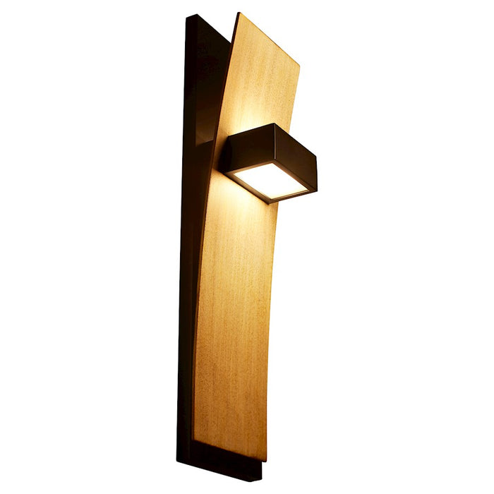 Oxygen Lighting Dario 2 Light 3000K UV Sconce, Black/Weathered Oak