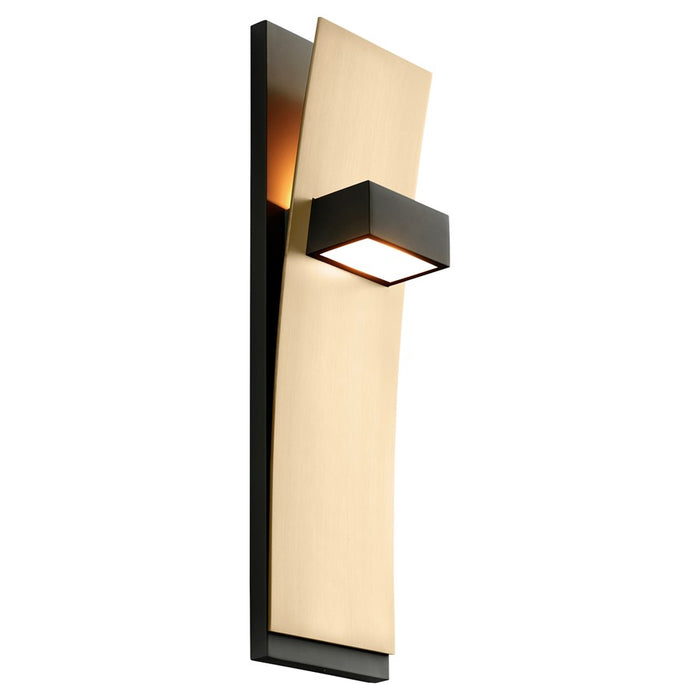 Oxygen Lighting Dario 2700K Sconce, Black/Aged Brass