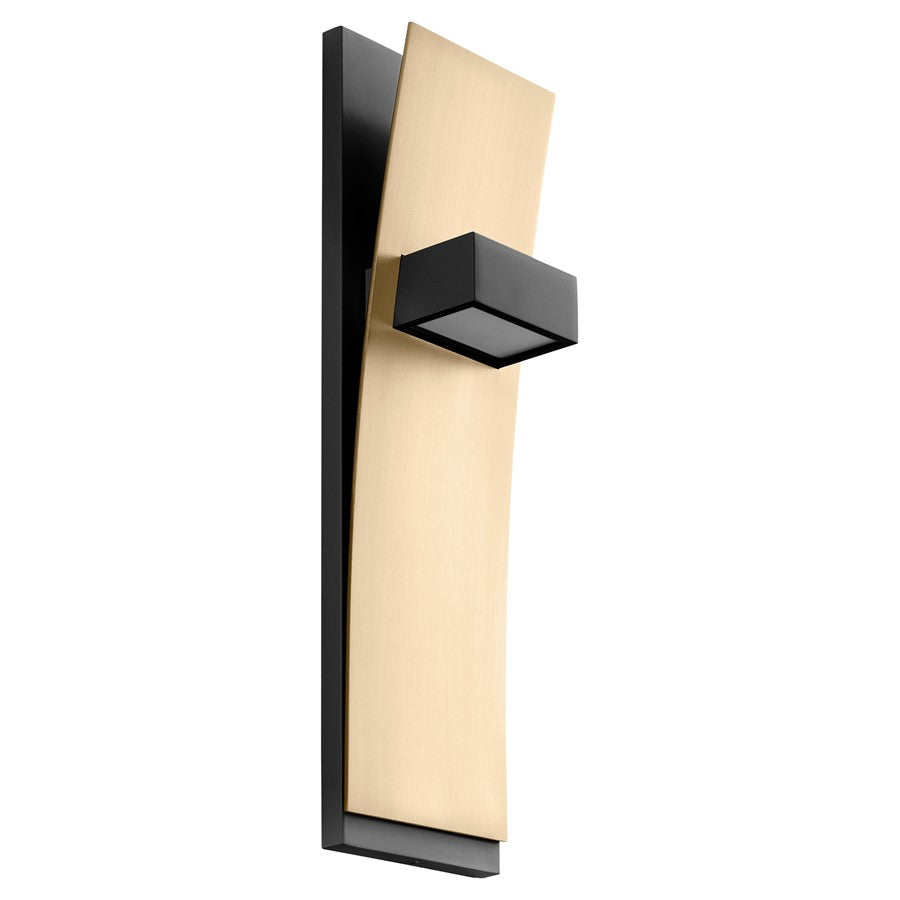Oxygen Lighting Dario 3500K Sconce, Black/Aged Brass - 3-400-351540
