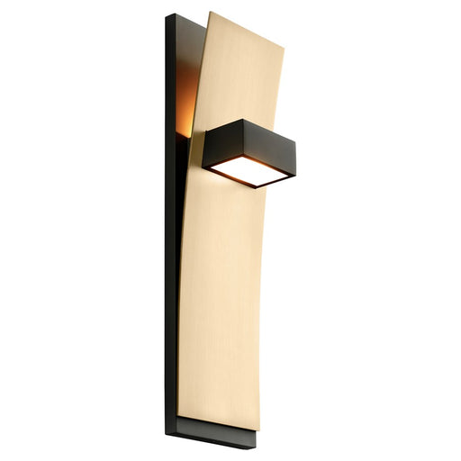 Oxygen Lighting Dario 3500K Sconce, Black/Aged Brass