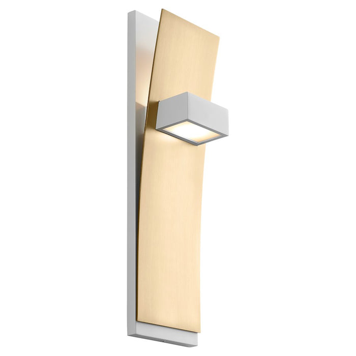 Oxygen Lighting Dario 2 Light 3000K UV Sconce, White/Aged Brass