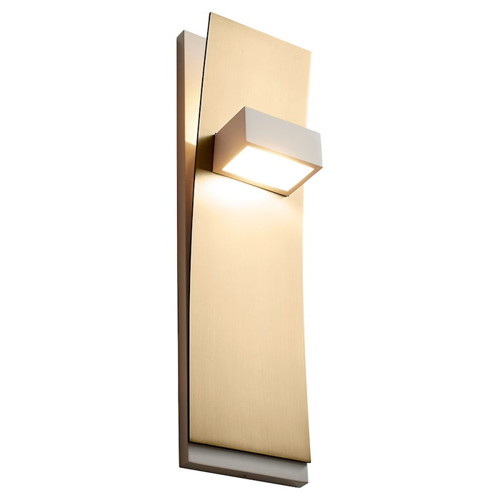 Oxygen Lighting Dario 2 Light 3000K UV Sconce, White/Aged Brass