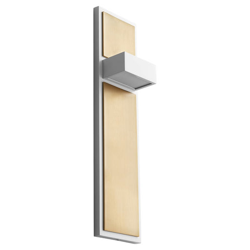Oxygen Lighting Guapo 3500K Sconce, White/Aged Brass - 3-401-35640