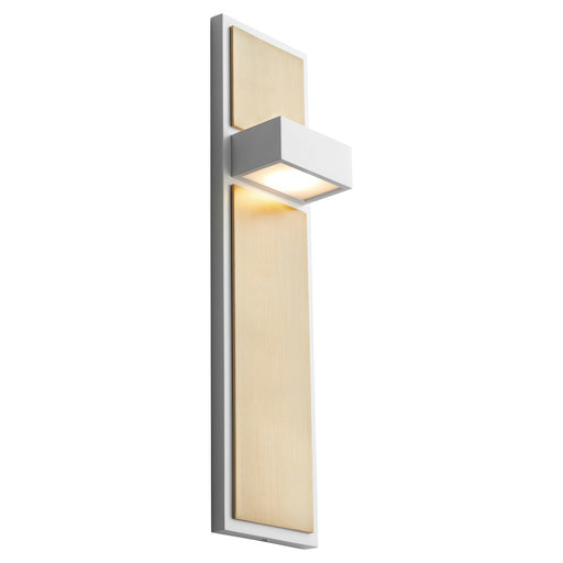 Oxygen Lighting Guapo 4000K Sconce, White/Aged Brass