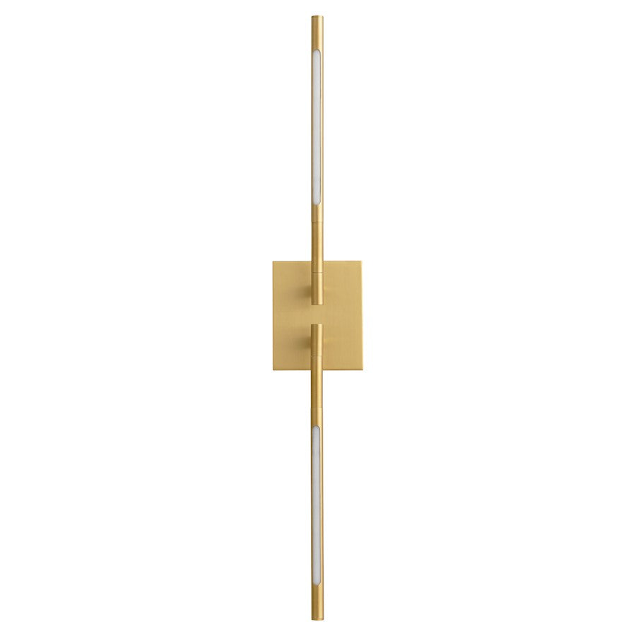 Oxygen Lighting Palillos 2 Light Sconce, Aged Brass - 3-404-40