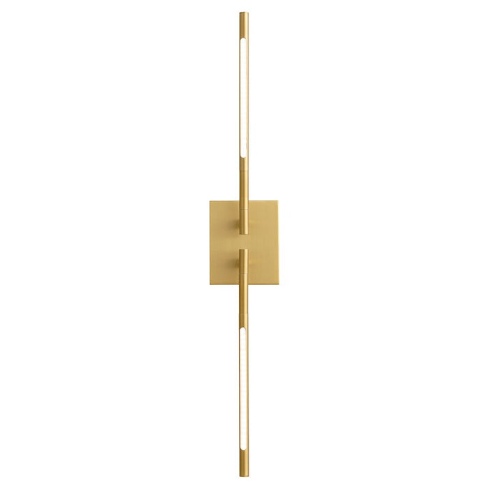 Oxygen Lighting Palillos 2 Light Sconce, Aged Brass