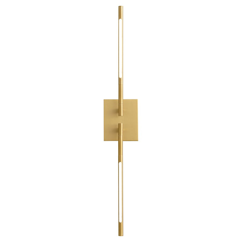 Oxygen Lighting Palillos 2 Light Sconce, Aged Brass