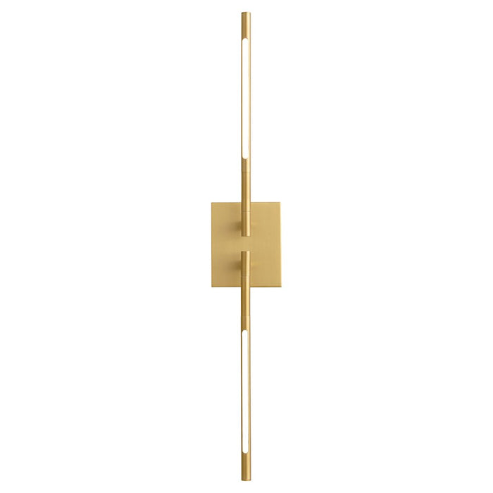 Oxygen Lighting Palillos 2 Light Sconce, Aged Brass