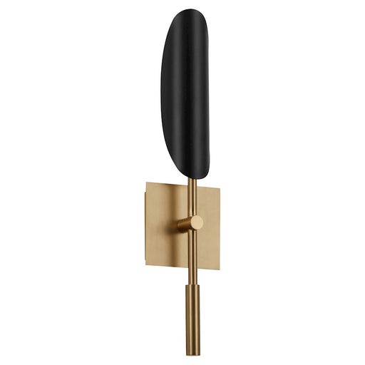 Oxygen Lighting Pivot 1 Light Sconce, Black/Aged Brass - 3-405-1540