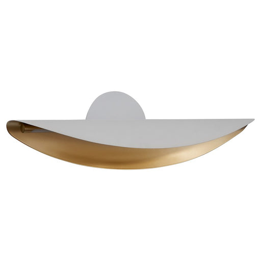 Oxygen Lighting Pivot 1 Light 16W Sconce, White/Aged Brass - 3-406-640