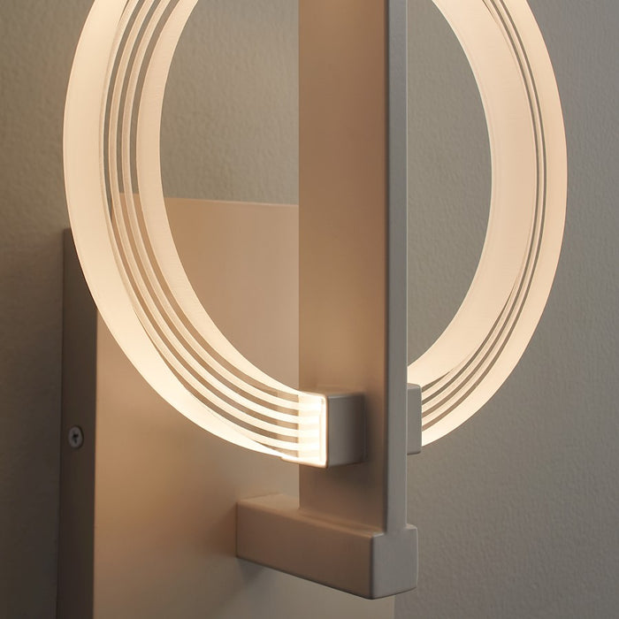 Oxygen Lighting Arena 1 Light Sconce, White