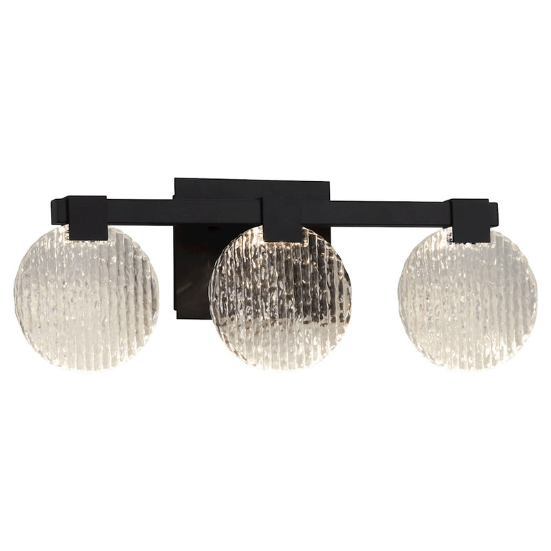 Oxygen Lighting Axiom 3 Light Vanity, Black