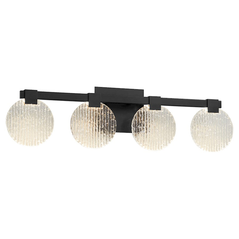 Oxygen Lighting Axiom 4 Light Vanity, Black
